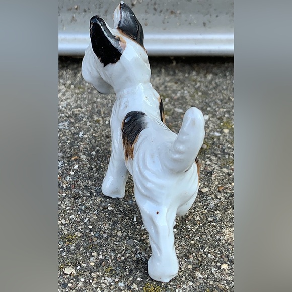 1940s Post WWII Vtg Glazed Ceramic Terrier Dog Figurine Made in Japan - Picture 3 of 12